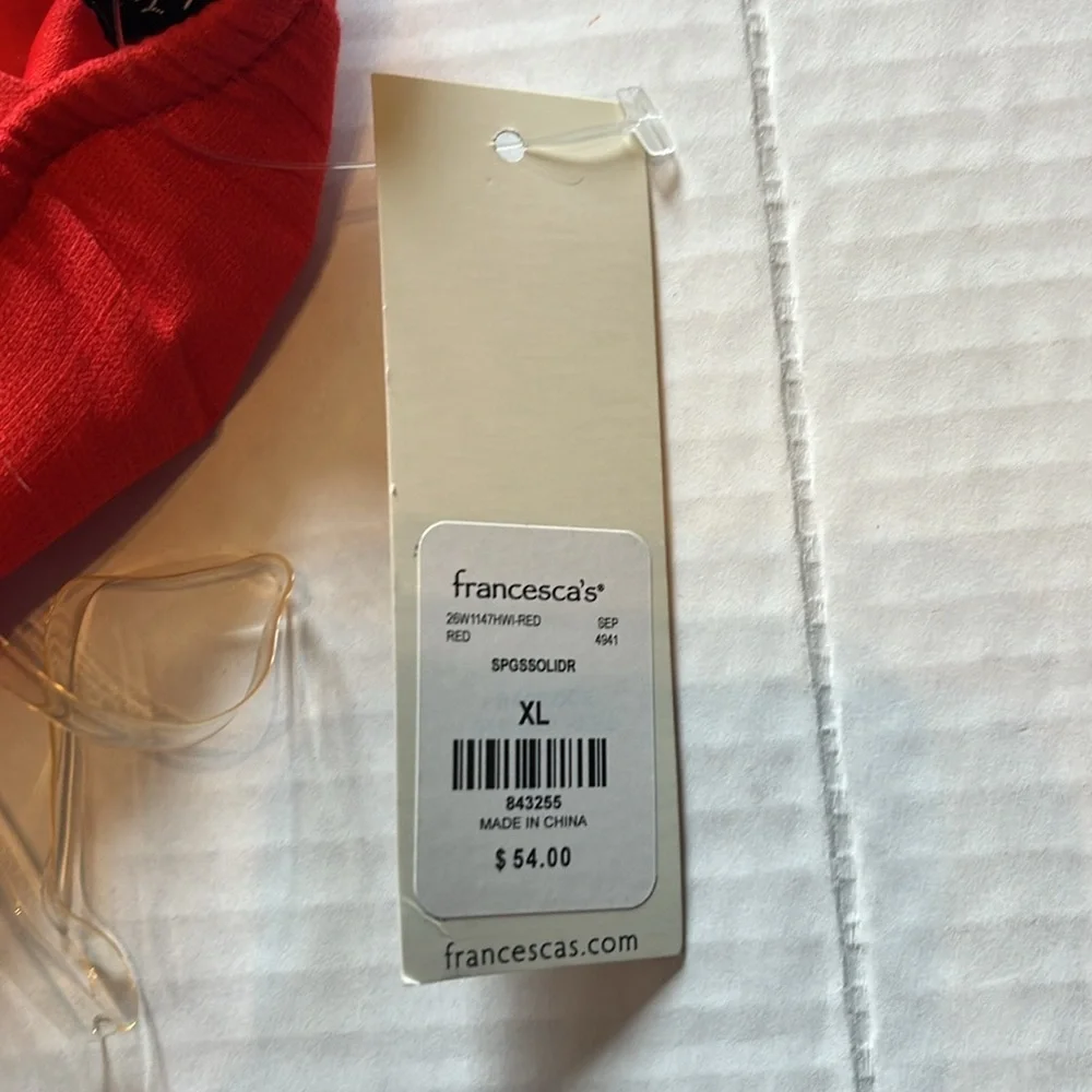NWT-Francesca's-XL-Red-Spaghetti Strap, tiered ruffles, mini dress/Sundress. - Picture 11 of 12